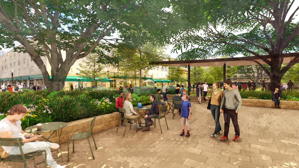 Planter Seatwalls at Live Oaks_The Alamo MP_OJB Planter Seatwalls at Live Oaks_The Alamo MP_OJB